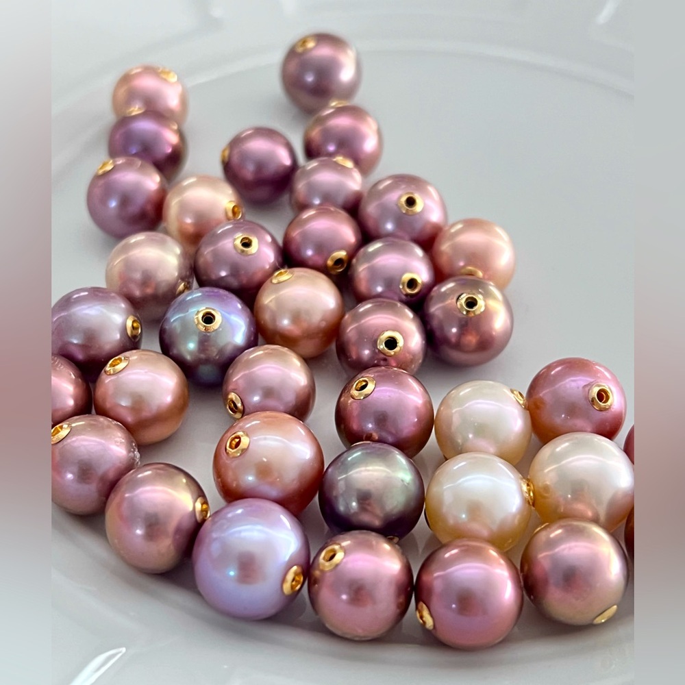 New Arrivals 🔥 Premium Freshwater Edison Pearl Floating Pendant 18K Solid Gold - Picture 2 of 4